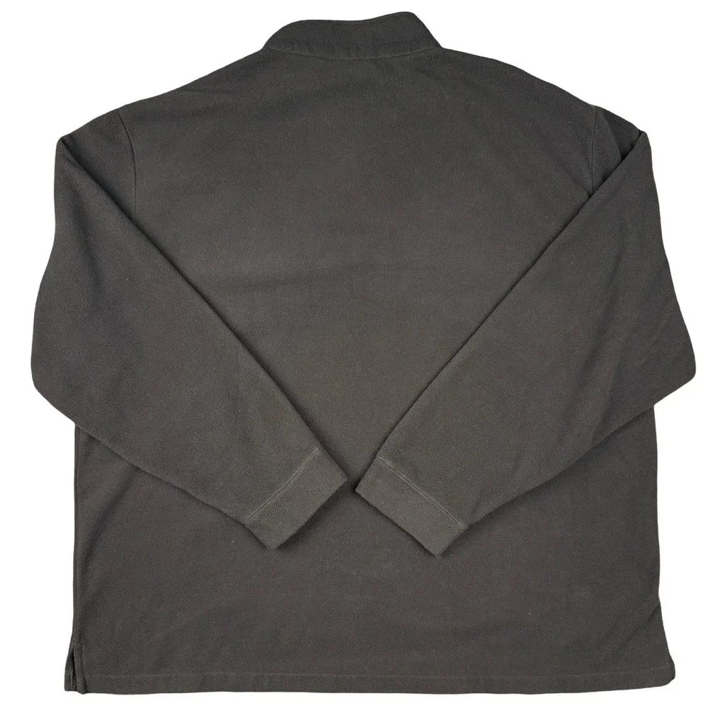 LL Bean Mens XXL Black‎ Fleece Pullover Quarter Zip Jacket Outdoor